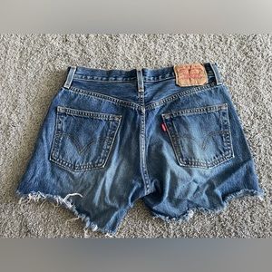 Levi 501 High Rise Denim Shorts